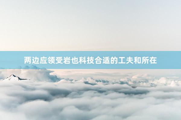 两边应领受岩也科技合适的工夫和所在